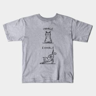 Inhale Exhale American Shorthair Kids T-Shirt